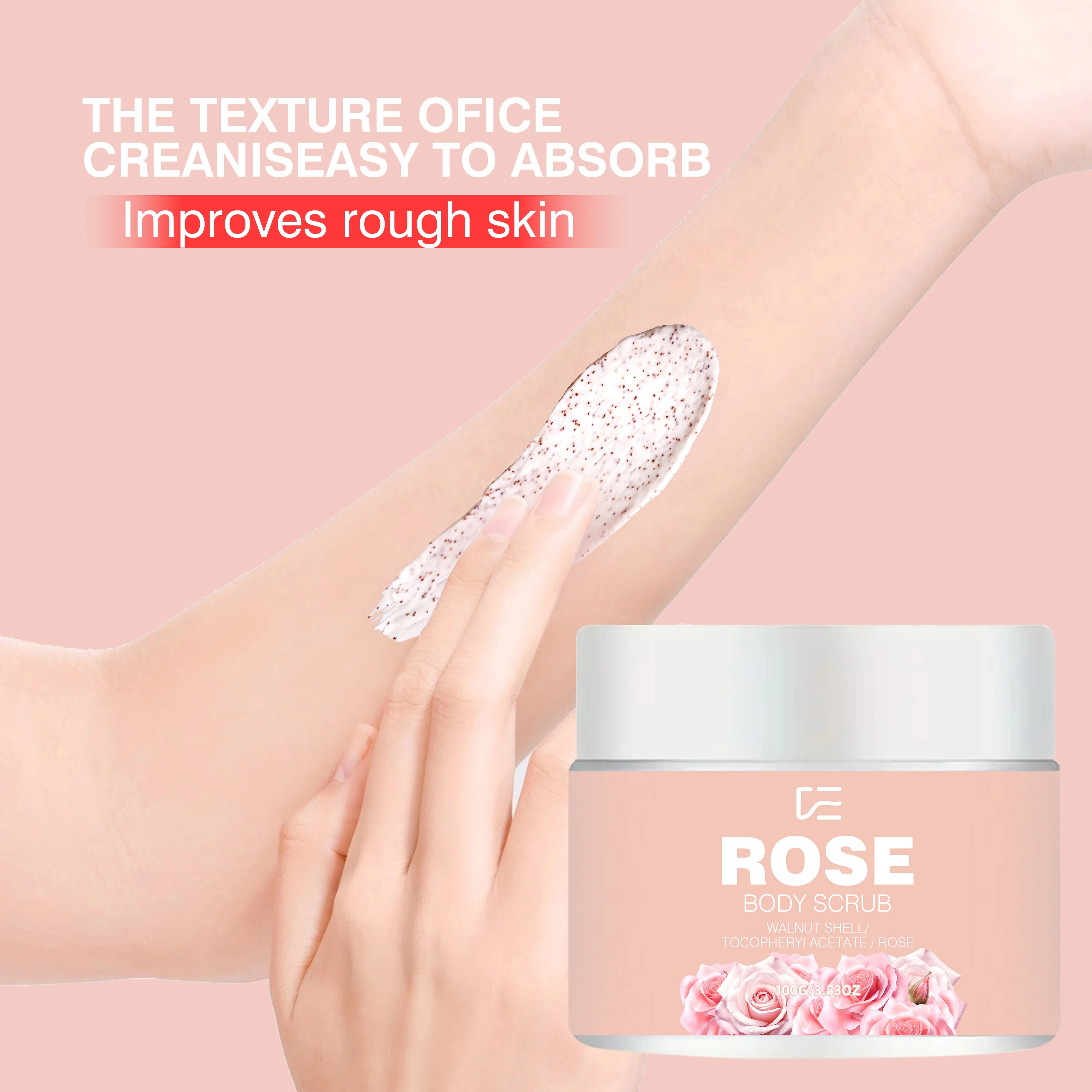 veérenae Rose & Walnut Body Scrub – All Skin Types
