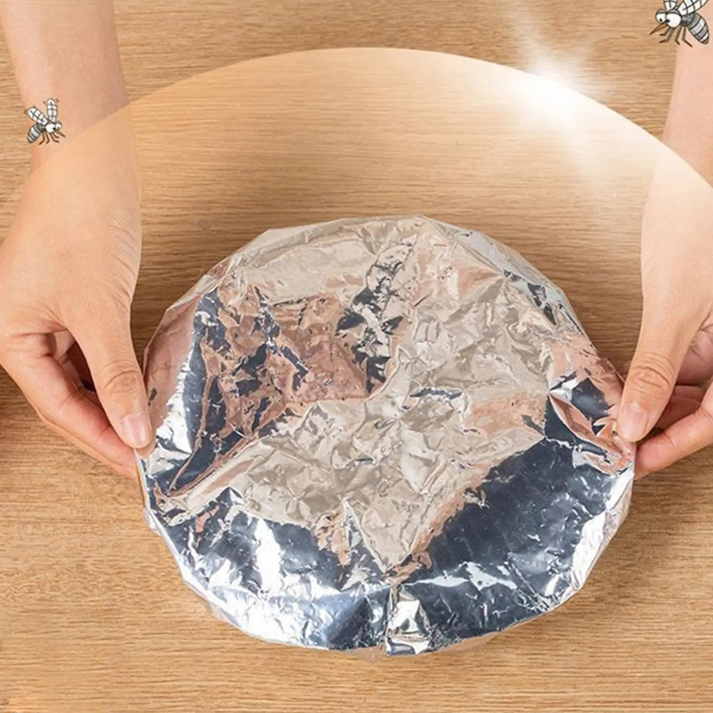 30Pcs Aluminum Foil Insulation Covers Keep Food Warm Fresh Repeatable Kitchen Food Covers Bowls Plates Adjustable Cling Wrap Oasis Select