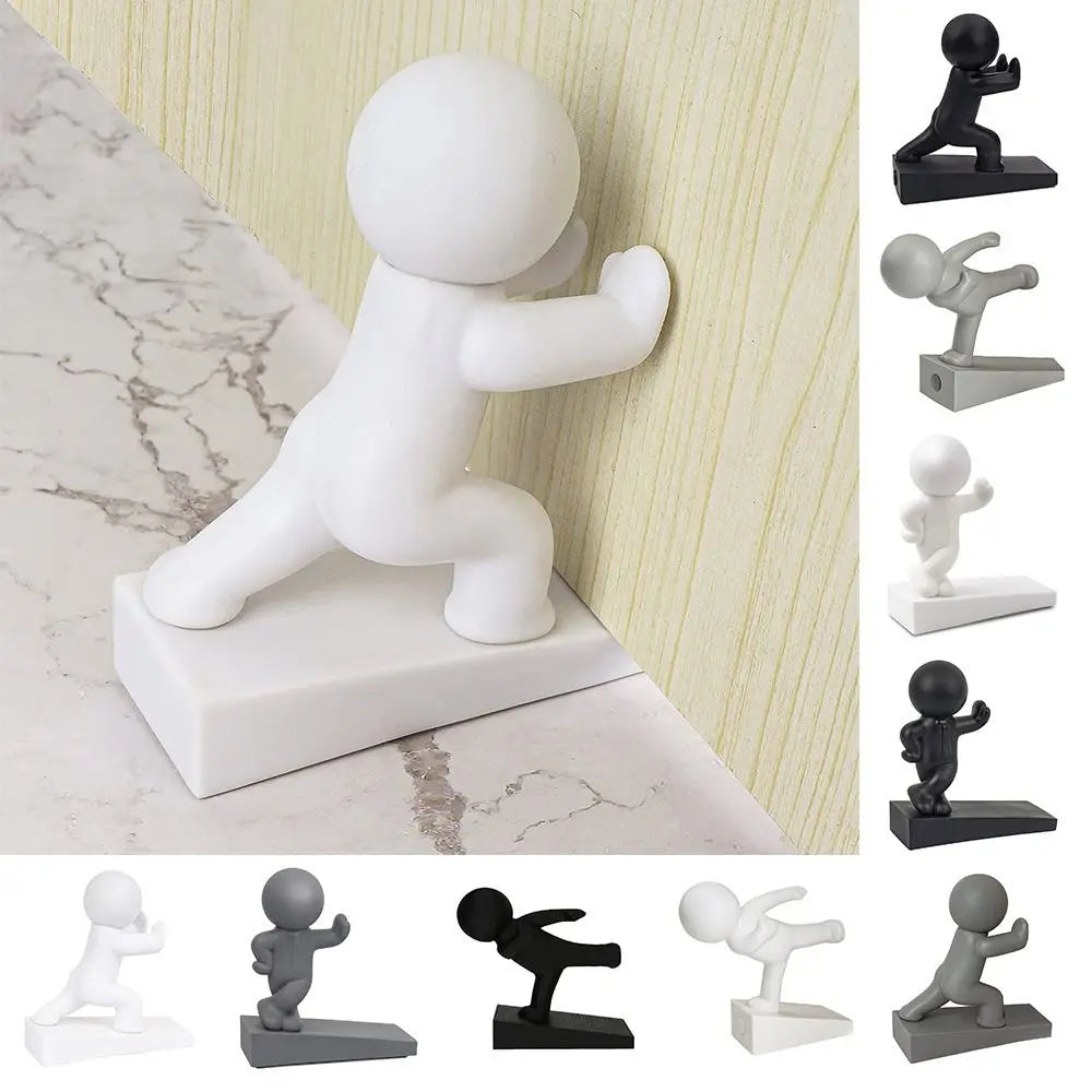 Cute Cartoon Decorative Door Stop No Drilling Action Figure Door Stopper Non-slip Anti Collision Door Bumper for Home&Bedroom Oasis Select