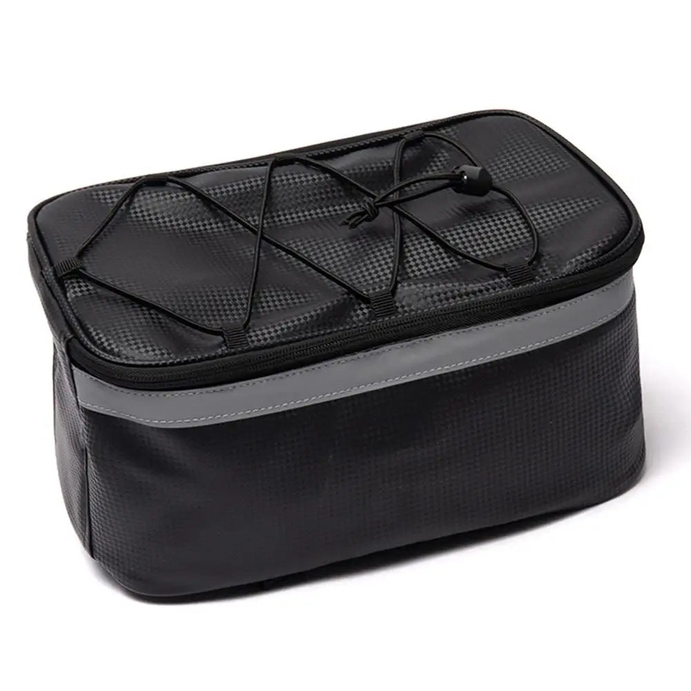 Black Bike Pannier Bag 6L Capacity Backseat Bag Dimensions Convenient Access Quick Release Fixing System For Bicycle Oasis Select A