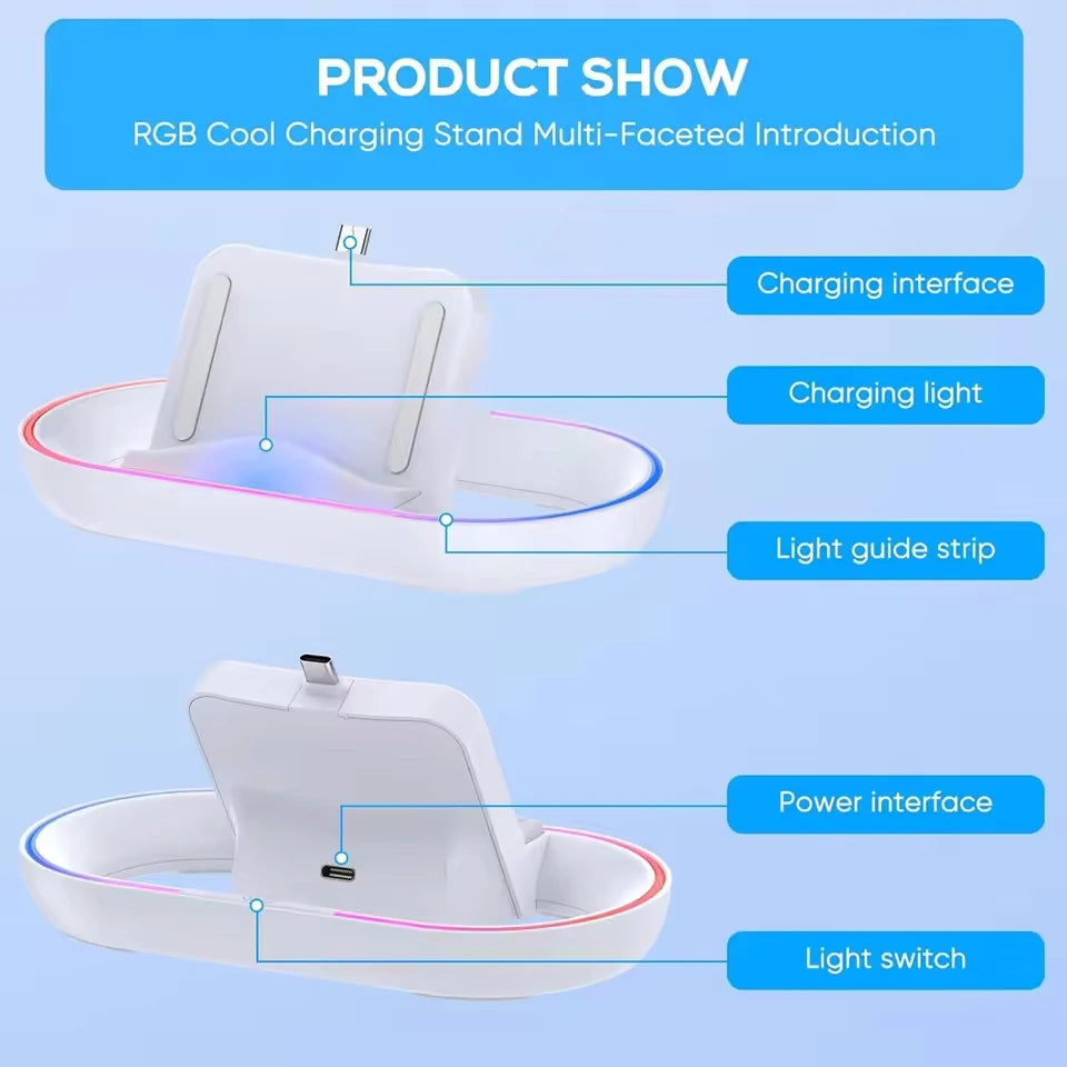 PS5 Portal Charging Dock Stand with 14 RGB Lighting Modes
