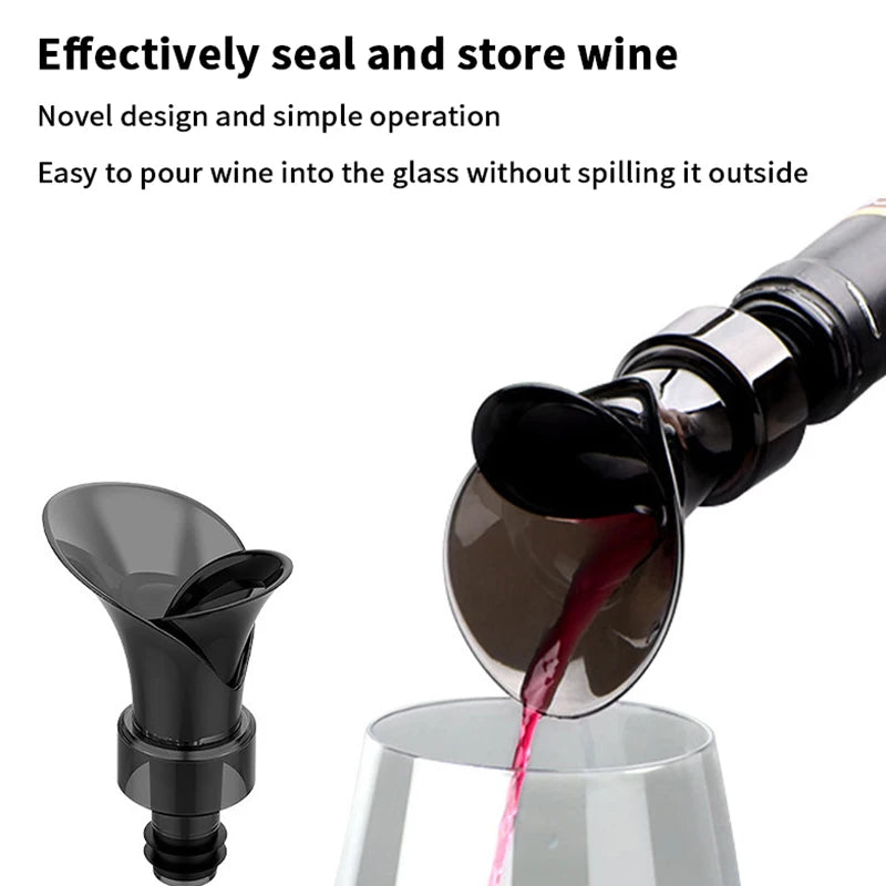 Petal Shaped Wine Dispenser Red Wine Vacuum Fresh-Keeping Stopper 2-in-1 Household Wine Storage Fast Dispenser Oasis Select
