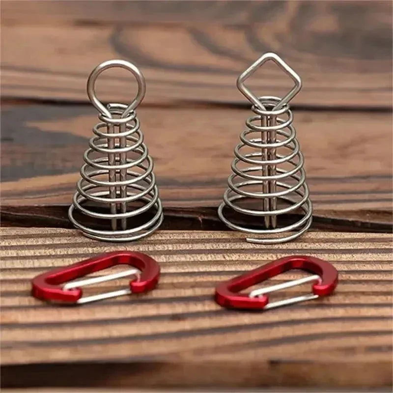 Stainless Steel Camping Wind Rope Buckle Octopus Hook Tent Rope Adjuster Deck Nail Fixed Outdoor Camping Gear Oasis Select