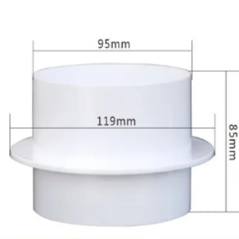 Round Pipe Check Valve Air Duct Check Ventilation Device Durable Exhaust Fan Hose Proof Ventilating Grill Kitchen Accessories Oasis Select 100mm