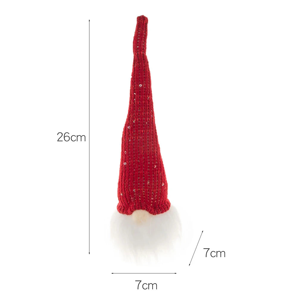 1pc Gnome Plush Doll Christmas Decor Door Elves Faceless Fireplace With LED Light Light Christmas Decorations Home Xmas Oasis Select Red China Mainland