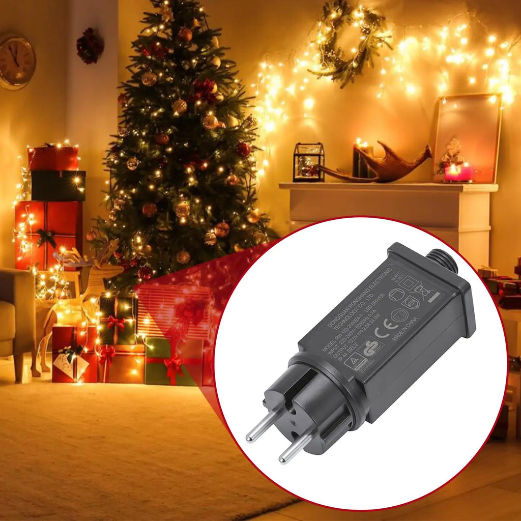 LED Light Power Adapter 12V EU Plug Fairy Lights Power Adapter IP44 Waterproof Transformer for Inflatables Outdoor Decoration Oasis Select