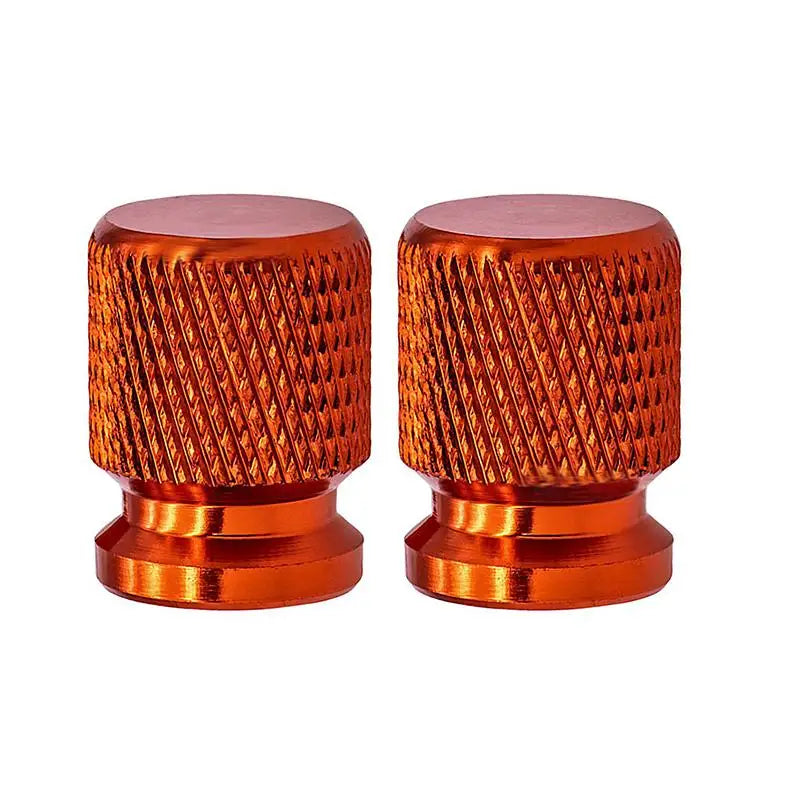 Tire Valve Stem Caps, Anodized Aluminum Wheel Valve Covers Accessories, Universal For Cars, SUVs, Bikes, Trucks And Motorcycles Oasis Select Orange