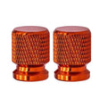 Tire Valve Stem Caps, Anodized Aluminum Wheel Valve Covers Accessories, Universal For Cars, SUVs, Bikes, Trucks And Motorcycles Oasis Select Orange