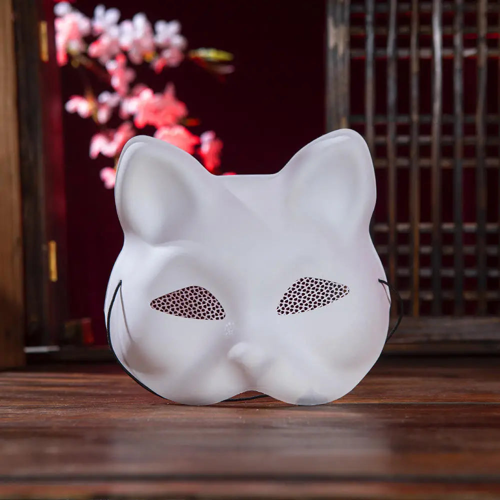 Japanese Anime Demon Slayer Mask Cosplay Thicken Plastic Masks Halloween Party Costume Props Fox Mask Oasis Select White