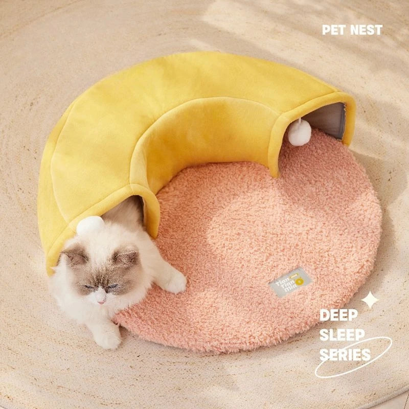 New Winter Warm Cat Bed, Dog Sleeping Bed, Plush Cat Princess Style, Dopamine Little Nest, Teddy Bed, Cute and Versatile Oasis Select