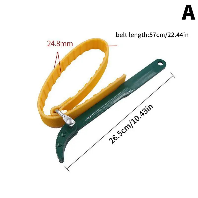 Adjustable Belt Wrench Oil Filter Puller Removal Tool Rubber Strap Spanner Wrench Chain Wrench Strap Opener Disassembly Tools Oasis Select A 12 Green