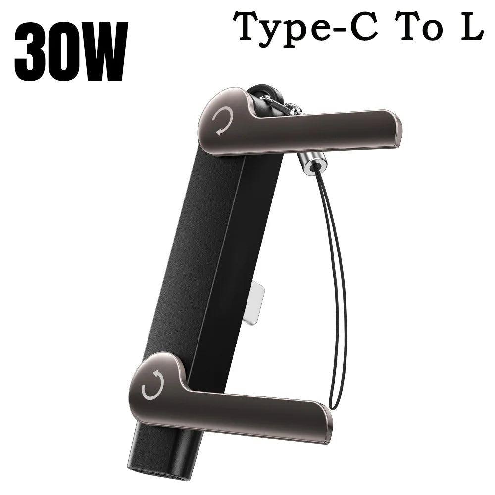 Lightweight 2 In 1 Type C To Type C OTG Adapters Folding Adapter 240W Fast Charging Converter Phone Charge Bracket For iPhone Oasis Select C T L