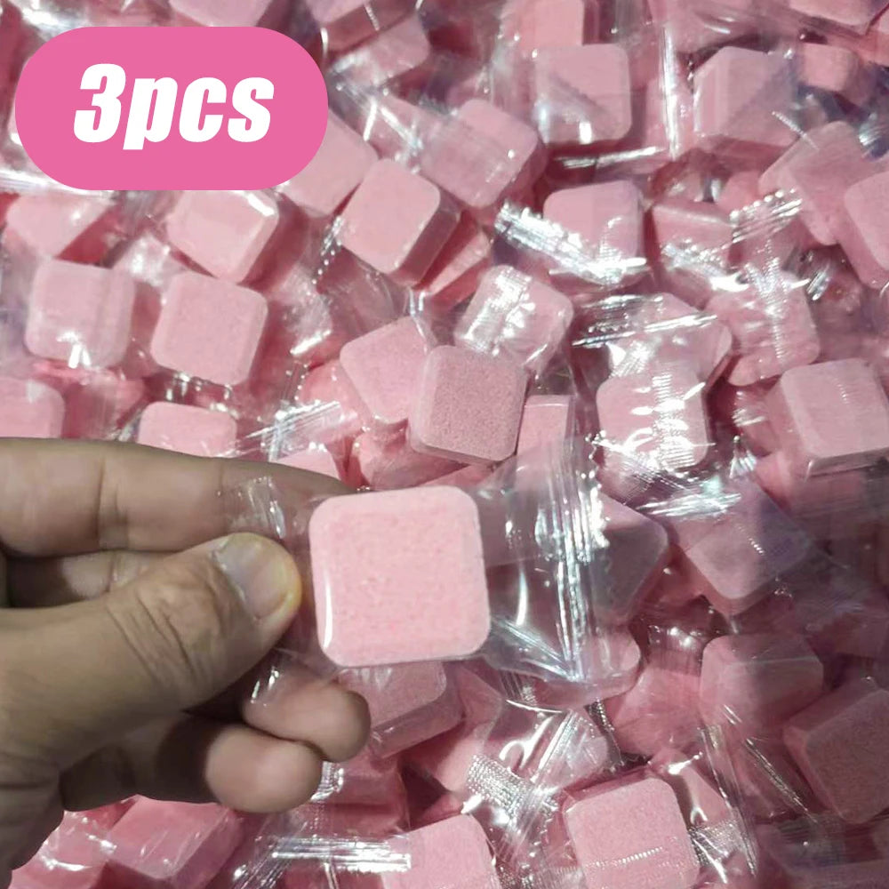 3-20Pcs Toilets Cleaning Effervescent Tablet Toilet Cleaner Deodorant Remover Urine Stain Yellow Dirt Home Batnroom Cleaning Oasis Select AMTP-Pink-3pcs