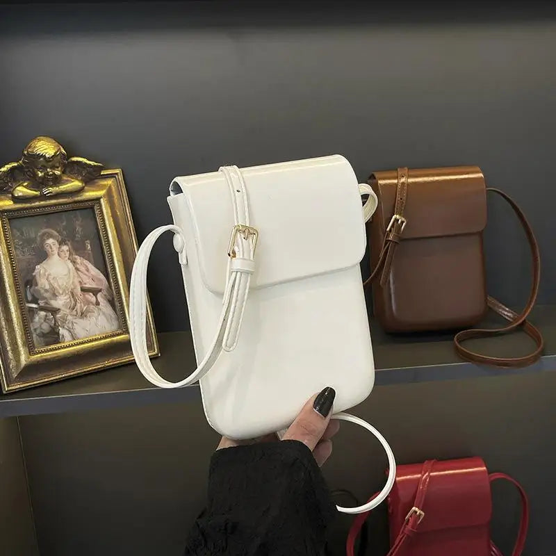 Women's Minimalist Crossbody Phone Bag | Small PU Shoulder Purse