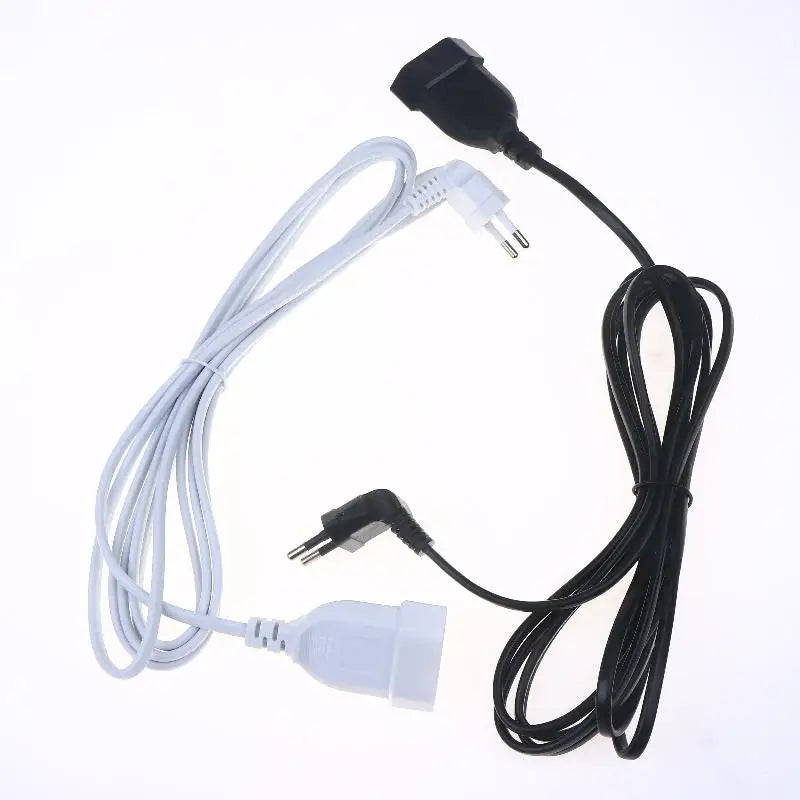 2-Prong EU Power Extension Cord; Male-Female Socket for PC & Table Lamp, 30/60/180/300CM Oasis Select