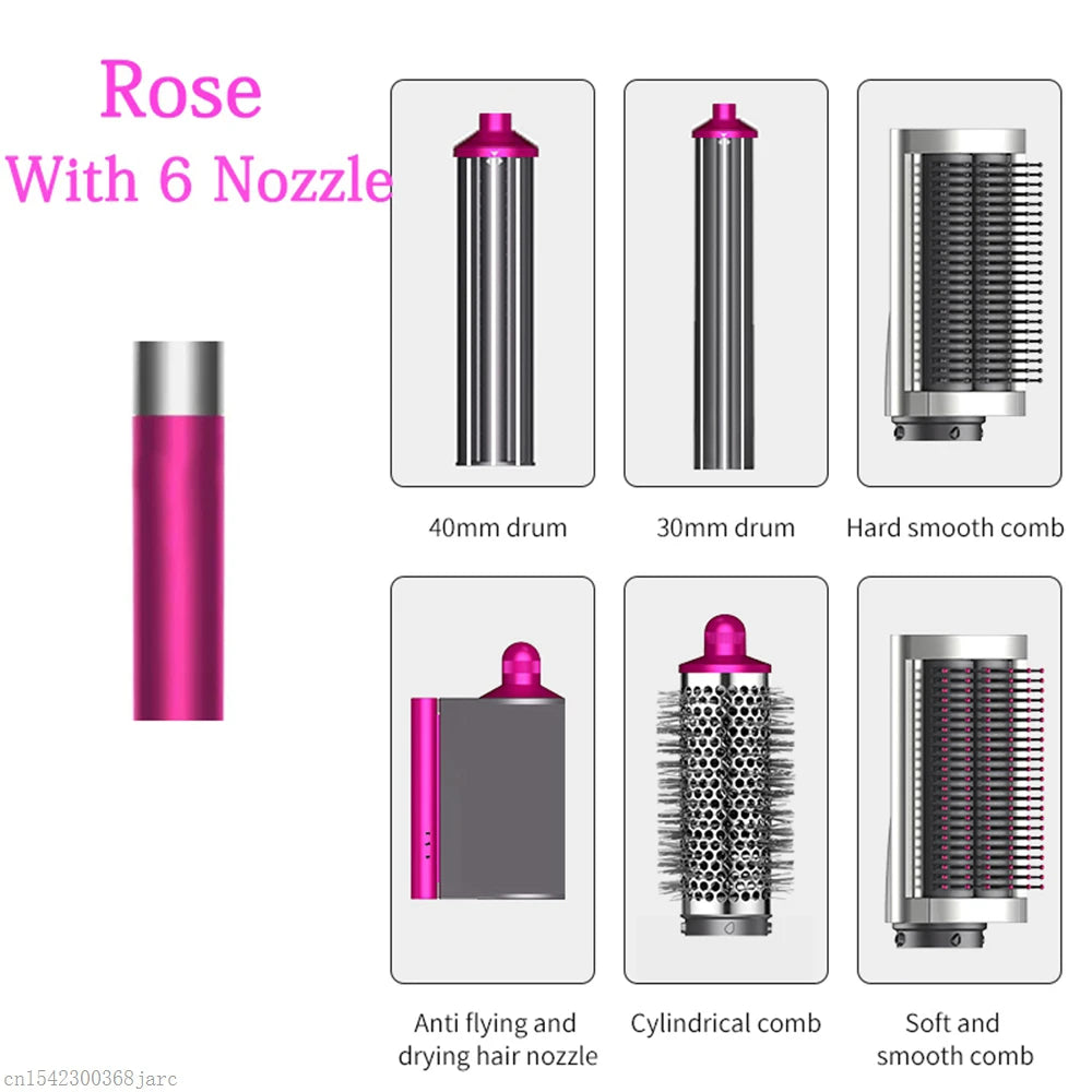 SenCiciMen X9 6-in-1 Hot Air Brush & Auto Curling Iron Styler