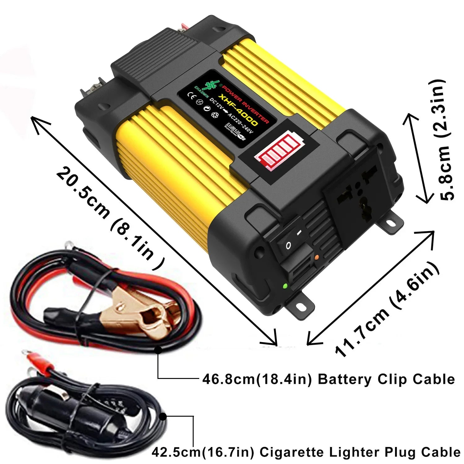 Car Wave Inverter 12V 220V 110V 600W 1000W 12 Volt DC To AC LED Displays Portable Power Voltage Converter Car Solar Inverter Oasis Select