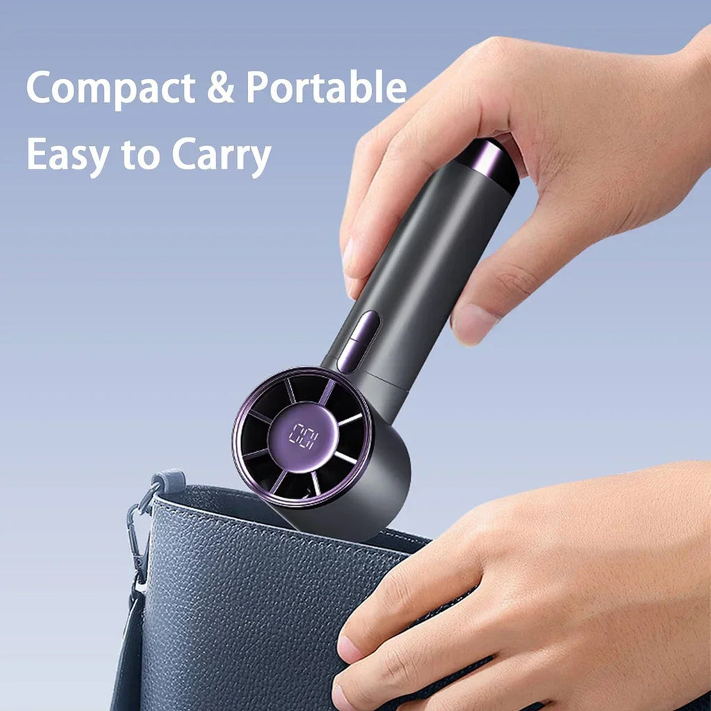 KDULIT Mini Handheld Fan – 100 Speeds, USB-C Rechargeable