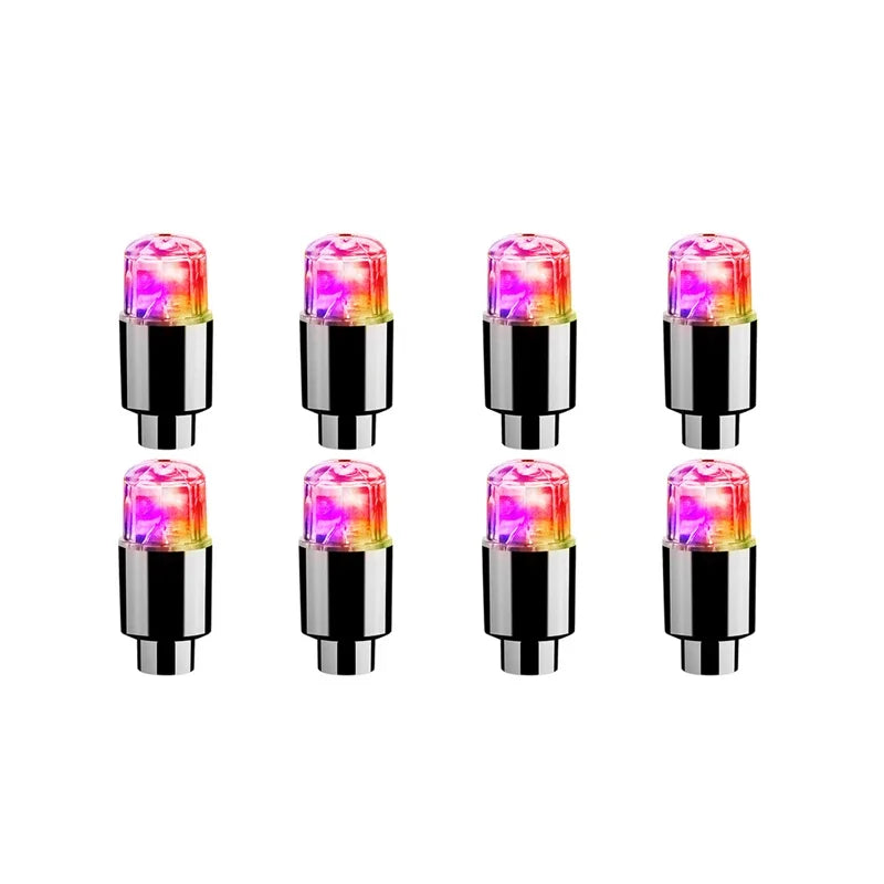 2/4/8Pcs Tire Valve Cap Lights Durable Tire Lights For Car Air Valve Caps With Lights For Motorcycles Bicycles Electric Vehicles Oasis Select 8Pcs Colorful