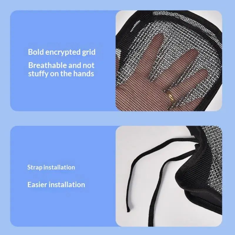 SU 1Pair Summer Motorcycle Handlebar Muffs Sun Protection Gloves Breathable Waterproof Oxford Cloth Mesh Riding Gloves Oasis Select