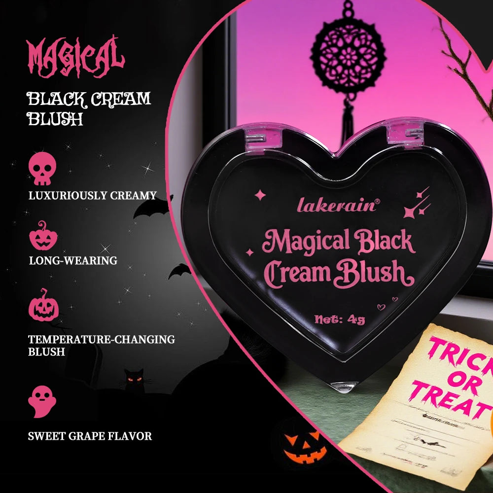 Magic Black PH Color-Changing Cream Blush | Cheeks Lips Eyes Color-Changing Cream Blush Oasis Select