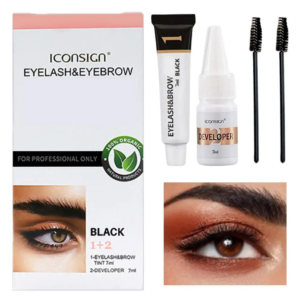 5pcs Eyebrow Tinting Kit Eyelash Eyebrow Dye Tint Gel Quick Dry Waterproof Long-lasting Eyebrow Dye Tint Dye Eyebrow Mascara Oasis Select Black China Mainland