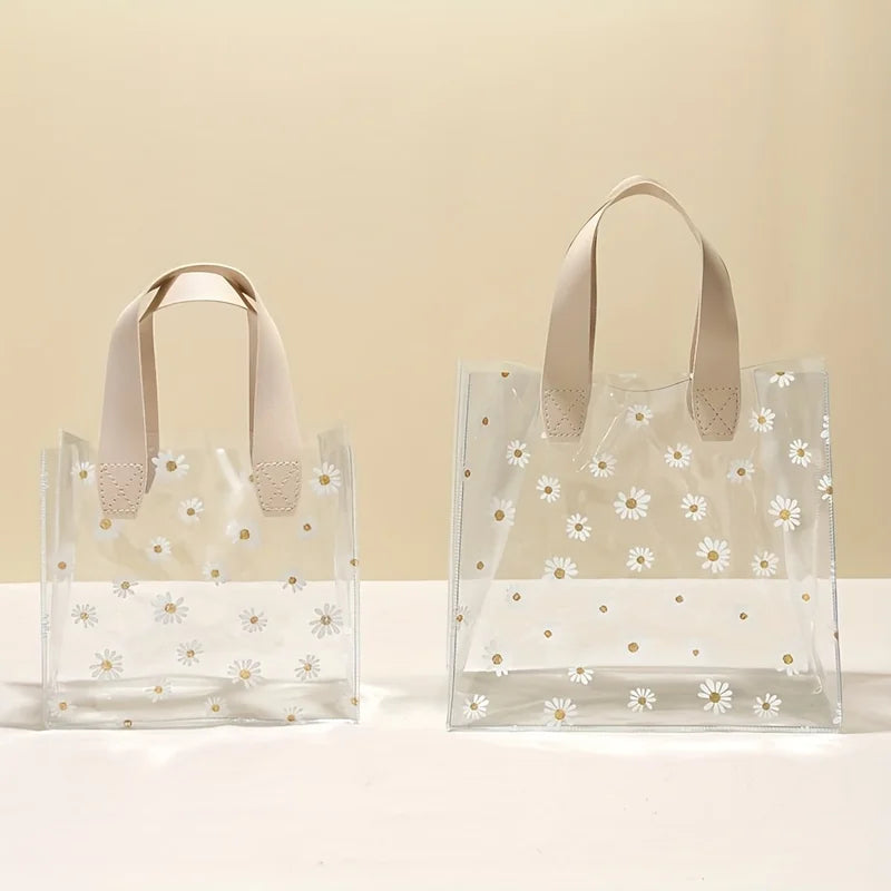 1PC Daisy Tote Gift Bag Candy Bag Thanksgiving, Day of the Dead, Eid al-Fitr, Deepavali, Christmas Portable Gift Jewelry Bag Oasis Select