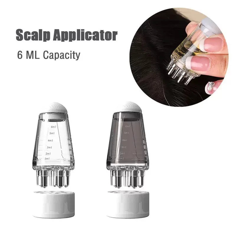 Scalp Applicator Hair Regrowth & Styling Solution Guide Comb Hexagon Head Oil Roller Ball Massage Comb Massage Relaxation Tools Oasis Select
