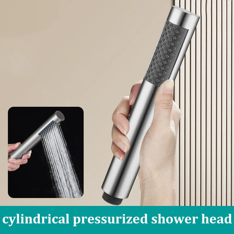 Handheld Stainless Steel Booster Shower Head | Water Saving