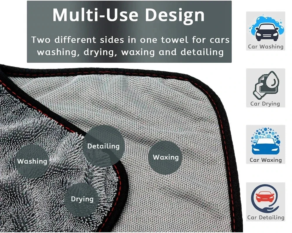 Microfiber Twist car Motorcycle wash towel Professional Car Cleaning Drying Cloth towels for Washing Polishing Waxing Detailing Oasis Select