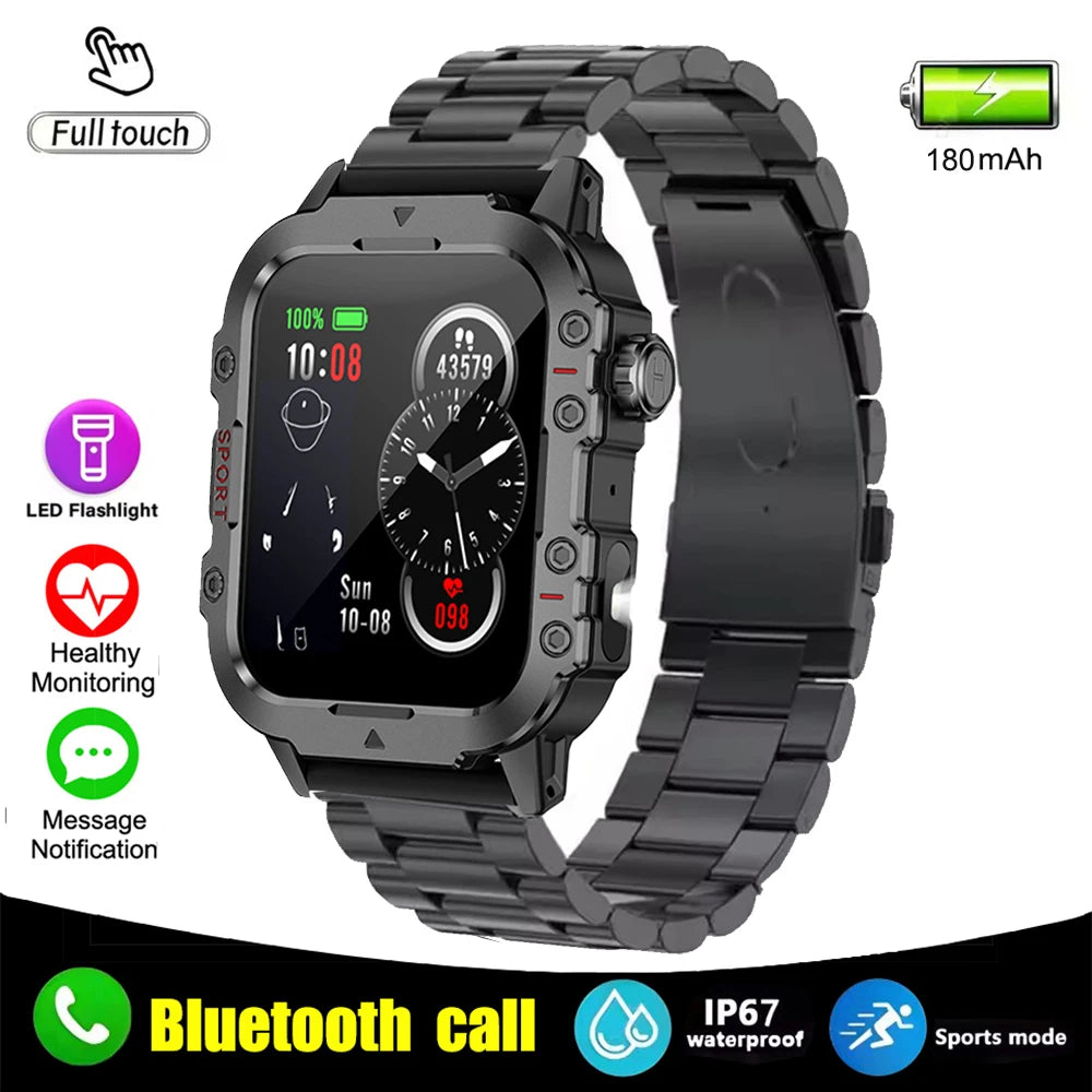 COTAUL Military Smartwatch Men – BT Call, GPS, 3ATM, 1.44"