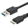 Converter Data Transfer Adapter Cord USB A to Micro B HDD Data Wire Data Sync Cable Cord Micro B USB 3.0 Cable Hard Drive Cable Oasis Select 60 cm black