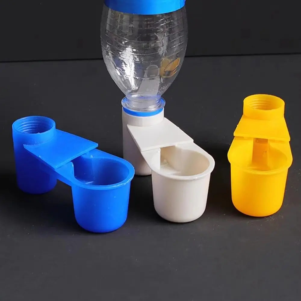 Large Capacity Pet Bird Waterer Plastic Thickened Automatic Drinker Double-mouth Bottle Interface Parrot Cage Waterer Oasis Select