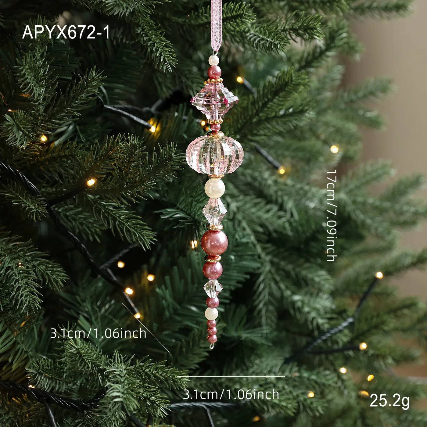 Acrylic Crystal Christmas Tree Hanging Ornament Pendant