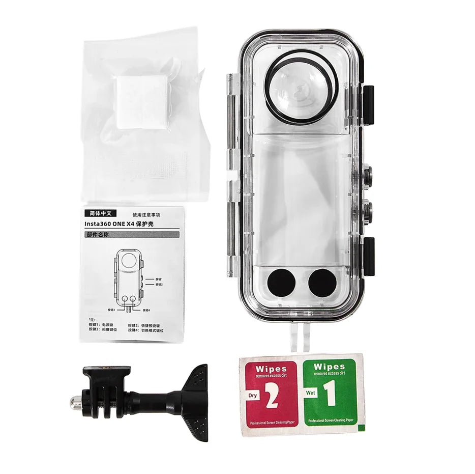 Insta360 X3 X4 X5 Waterproof Housing Case – 40M Dive Shell