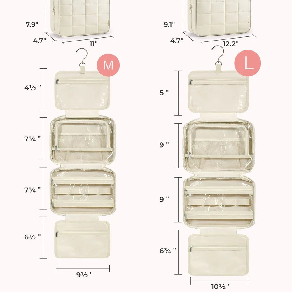 Travel Hanging Toiletry Bag with Jewelry Section Multiple Storage Compartments Space Saving Design Easy to Hang Oasis Select