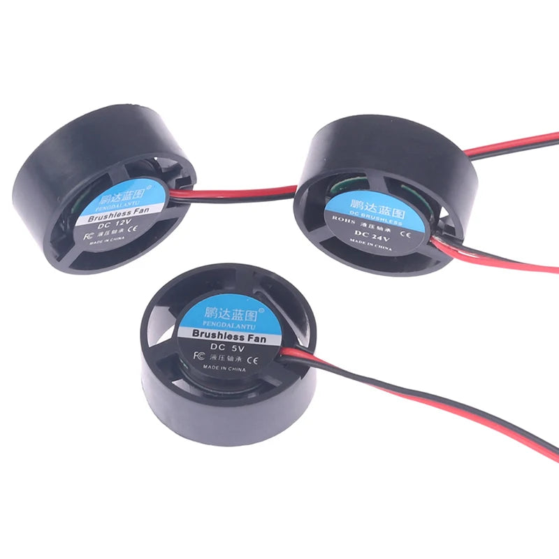 1Pc Notebook Micro Cooling Fan 25.5x10mm 5V 9V 12V 24V Round Mini For Led Lamps Computer Radiator Oasis Select