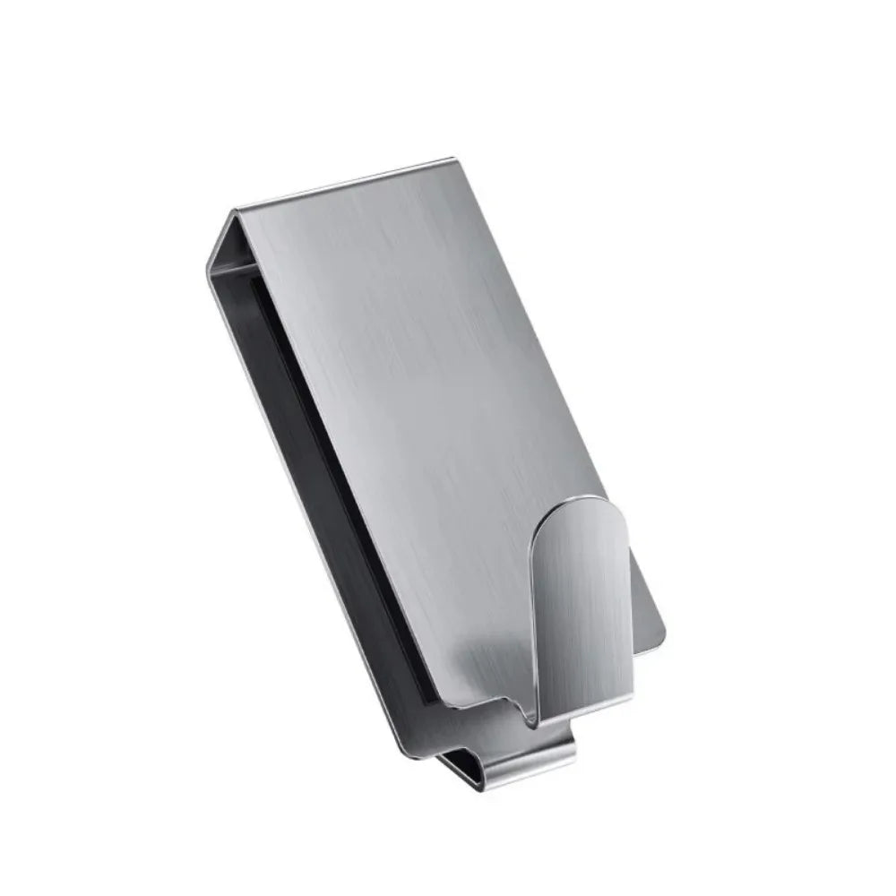 Stainless Steel Shower Door Hook Easy Install No Drilling Bathroom Hook Double Side Door Mount Hanger Shower Towel Rack Oasis Select 01