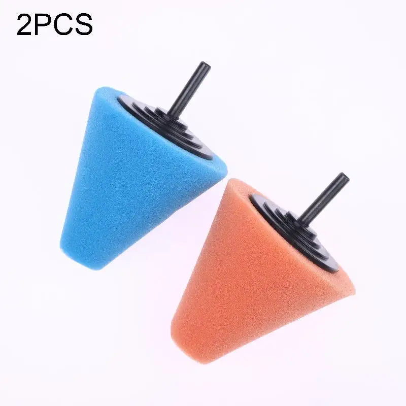 Automobile Hub Polishing Sponge with 2 Grinding Heads, Ideal for Metals, Plastic, Conical Shaped Wheels Oasis Select A1