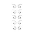 5 Pairs Silicone Eartips For Samsung Buds 4 For 4Pro Wireless Earbuds Case Cover Non-Slip Sport Earhooks Earphone Accessories Oasis Select White