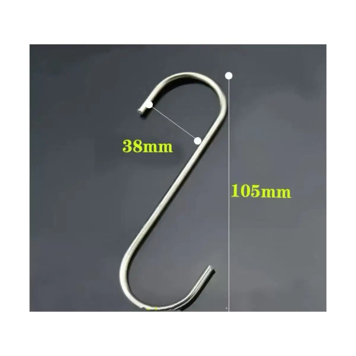 10 pcs Stainless steel S shaped hook Large hook S hook, multi purpose S shaped hook metal S-hook hook for kitchen and bathroom Oasis Select SGG-XL-10PC