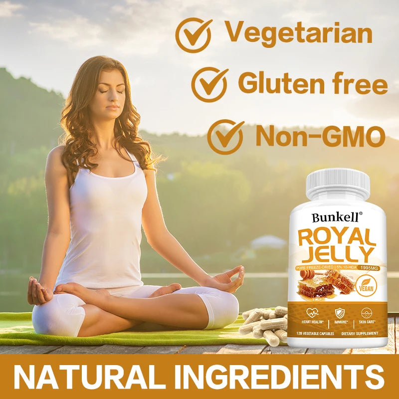 Royal Jelly 1995mg – Immune, Joint & Heart Support Capsules Royal Jelly Supplement Oasis Select