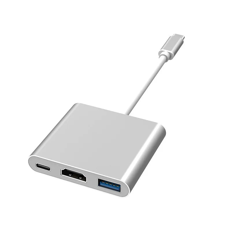 3 IN 1 USB C HUB Type C to 4K HDMI-Compatible Adapter Cable Converter USB DP 100W Type C Charging Converter for Laptop Macbook Oasis Select