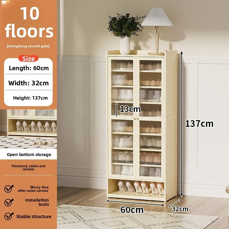 Multi-functional Shoe cabinet Household multi-layer shoe rack Entrance cabinet Large capacity storage dust aisle Oasis Select