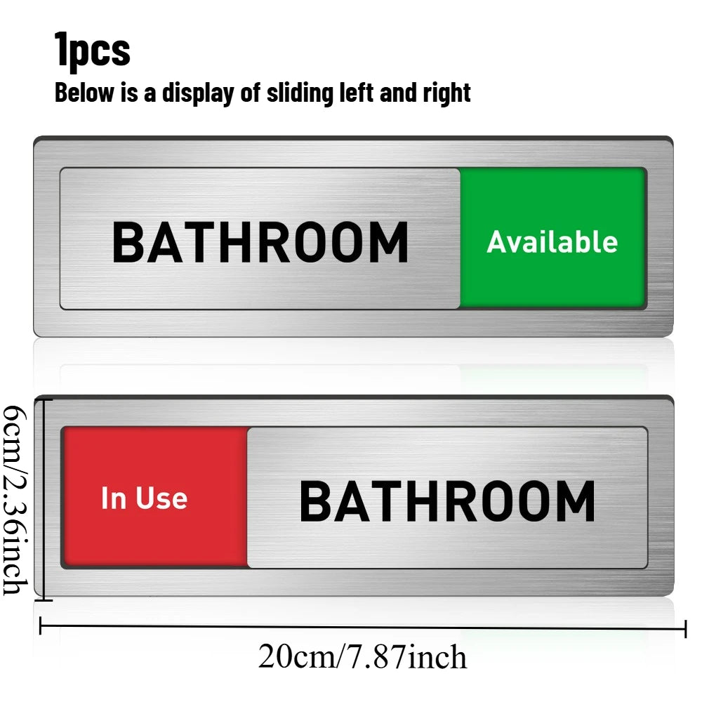 Office Room Sliding Status Sign Multi-function Adjustable Indicator Creative Decor Door Sticker for Meeting Room Decoration Oasis Select ZTP101 20x6cm