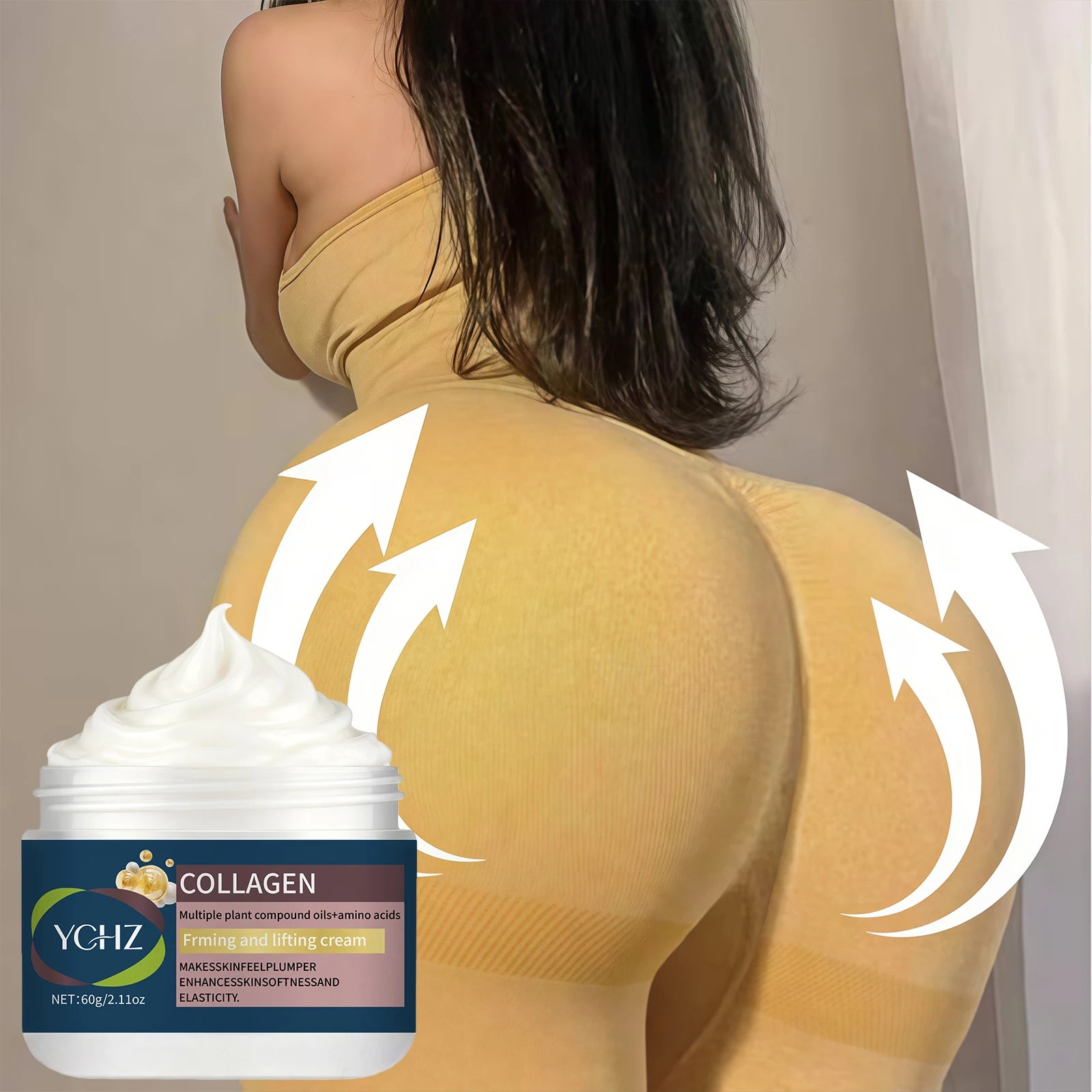 Butt Lifting Firming Cream – Collagen, Vitamin E, C & Caffeine
