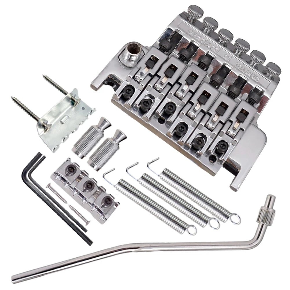 Tremolo Floyd Rose Style Bridge Double Locking System For Electric Guitars Stringed Instruments Guitar Accessories Oasis Select Silver