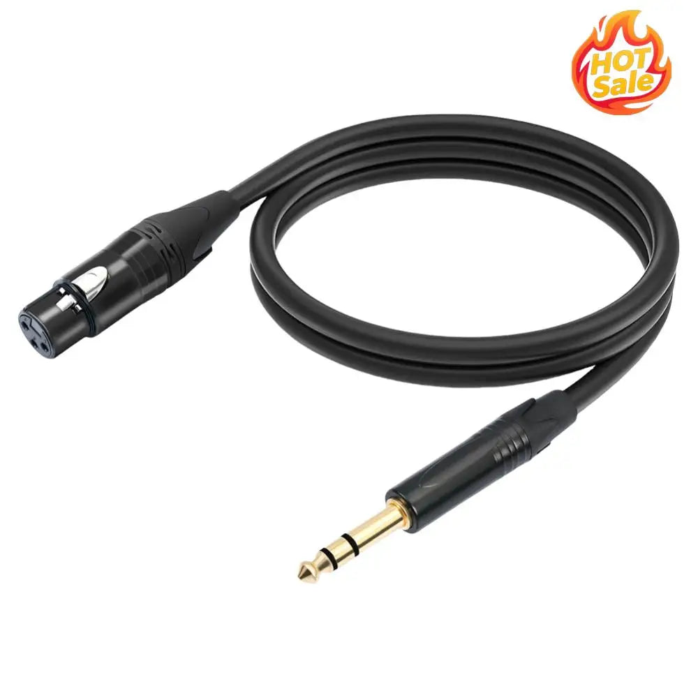 6.35mm 1/4inch TRS Male To XLR Female Audio Cable 1/2M 6.5 Mm 1/4 Inch To XLR Balanced Speaker Mic Cable for Microphone Mixer Oasis Select