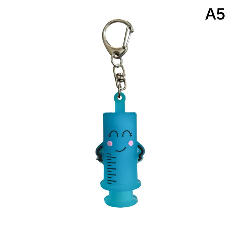 Syringe-Shaped Ampoule Bottle Opener Keychain Rubber Cutter Aid Medication Vial Breaker Tool For Home Nurses And Doctors Oasis Select A5