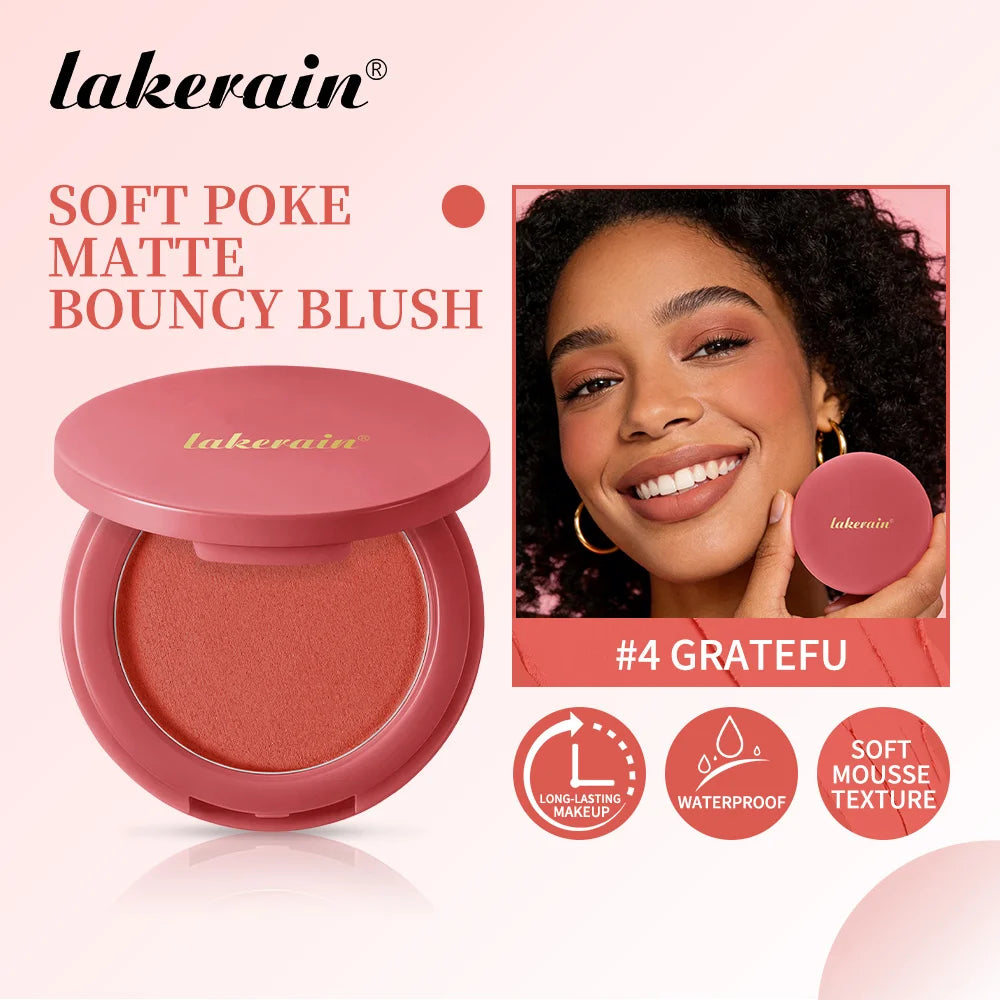7 Colors Soft Matte Blush Makeup Cushiony Bouncy Texture Long-Lasting Luminosity Airy & Lightweight Liquid Blush Natural Flush Oasis Select